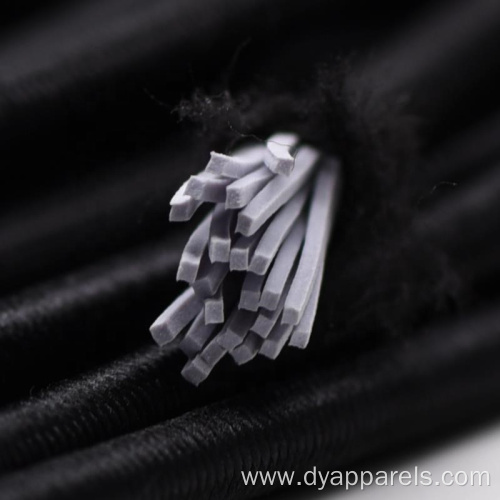 4mm Round Elastic Cord Black Braided Bungee Cord